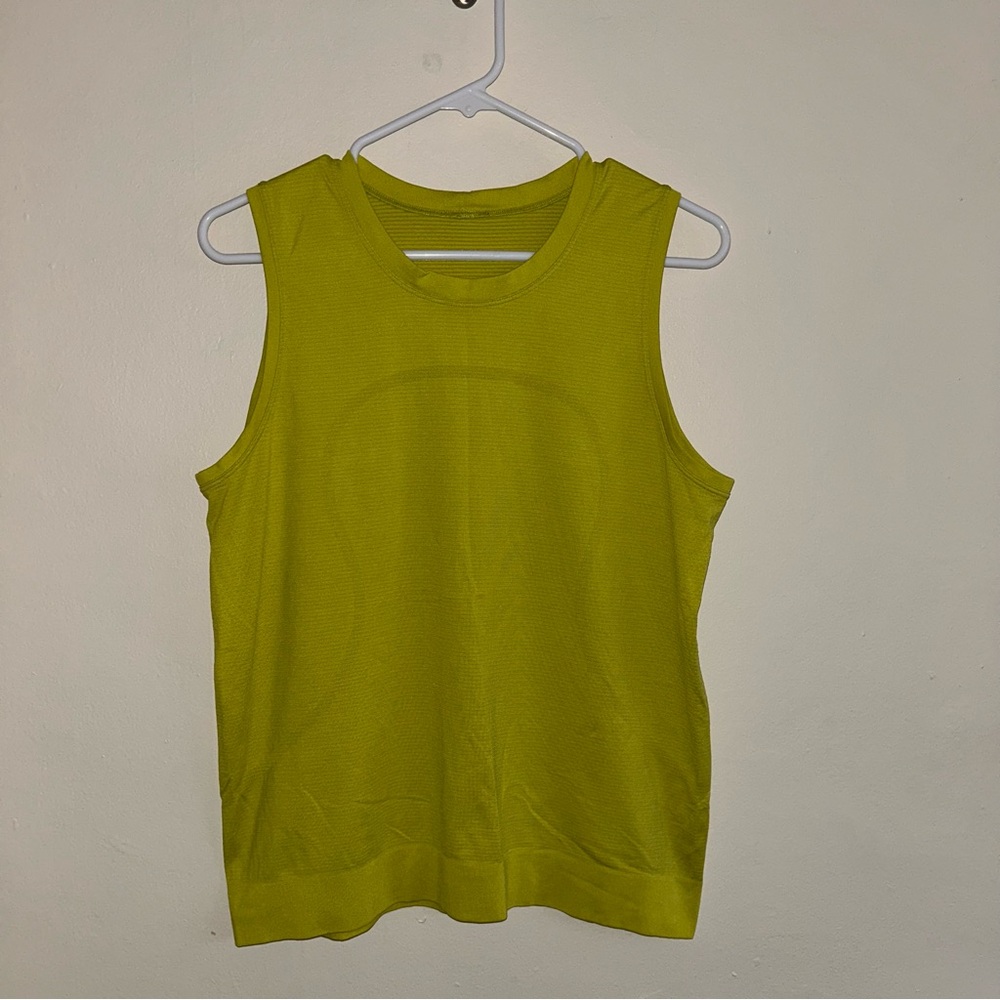 Lululemon Seamless Logo Chartreuse Tank Top